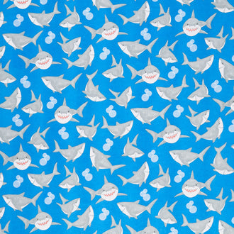 Comfy Flannel® - Sharks Blue Yardage