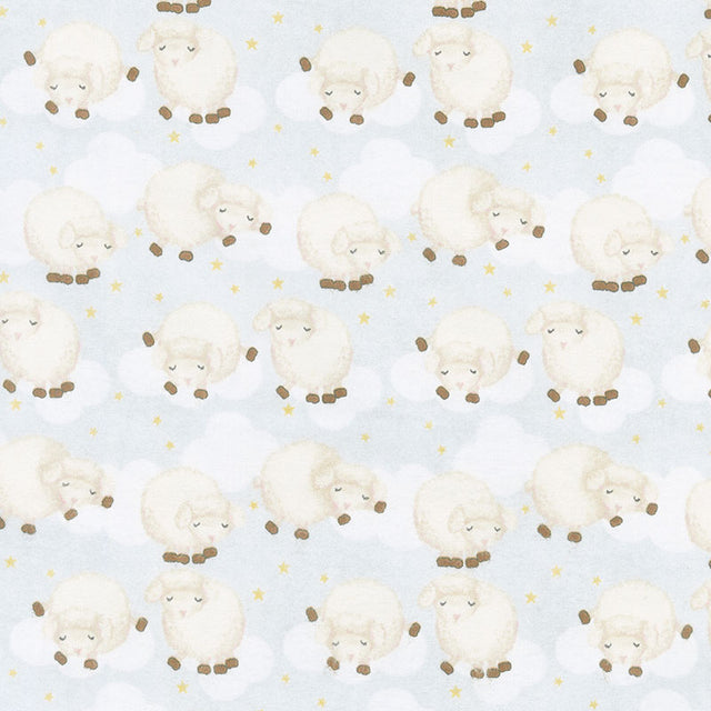 Comfy Flannel® - Sheep in the Clouds Gray Yardage