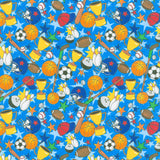 Comfy Flannel® - Sport Equipment Blue Yardage