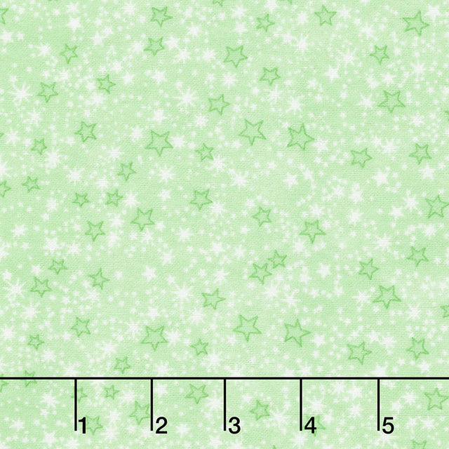 Comfy Flannel® - Stars Green Yardage Primary Image