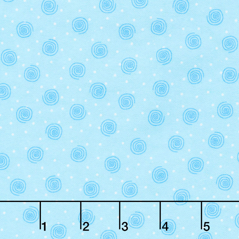 Comfy Flannel® - Swirl Dot Light Blue Yardage Primary Image