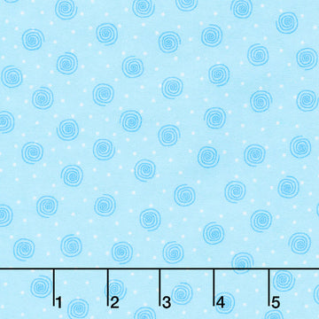 Comfy Flannel® - Swirl Dot Light Blue Yardage Primary Image