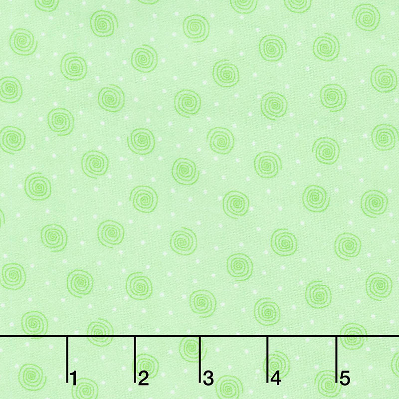 Comfy Flannel® - Swirl Dot Mint Green Yardage Primary Image