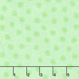 Comfy Flannel® - Swirl Dot Mint Green Yardage Primary Image