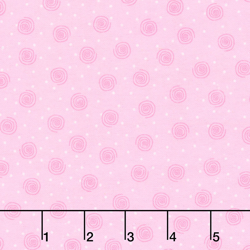 Comfy Flannel® - Swirl Dot Pink Yardage Primary Image