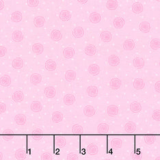 Comfy Flannel® - Swirl Dot Pink Yardage Primary Image