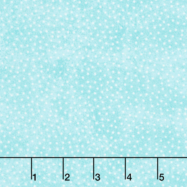 Comfy Flannel® - White Dot Aqua Yardage Primary Image