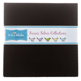 Confetti Cottons Crayola Solid Color Black 10" Stackers