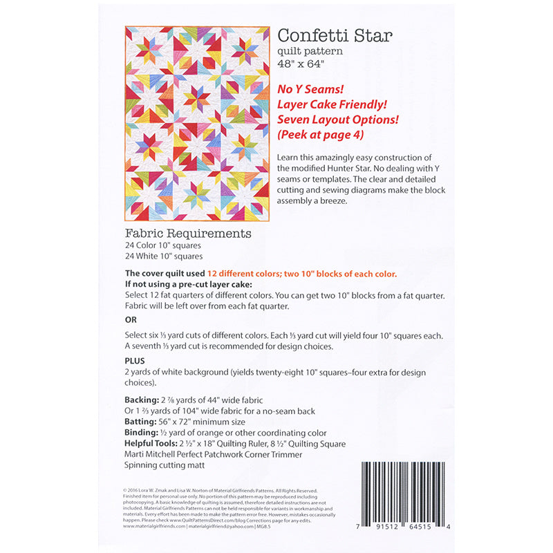 Confetti Star Pattern Alternative View #1