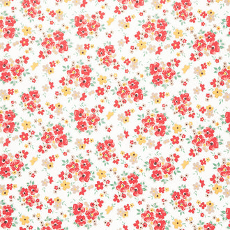 Cook Book - Floral Cayenne Yardage