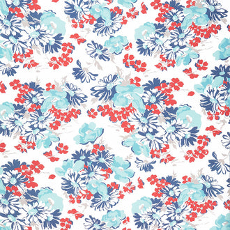 Cook Book - Floral Denim 108" Wide Backing