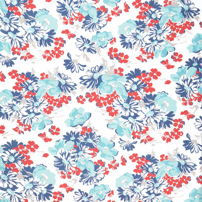 Cook Book - Floral Denim 108" Wide Backing