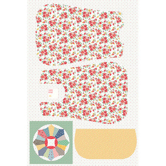 Cook Book - Home Dec Floral Apron Panel Multi