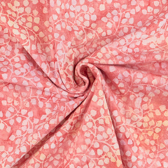 Gardenista Vine Jersey Batik - Coral Pink Yardage