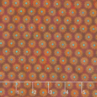 Cosmos - Suns Red Digitally Printed Yardage