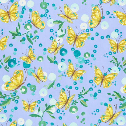 Cottage Bleu - Butterflies Sky Yardage