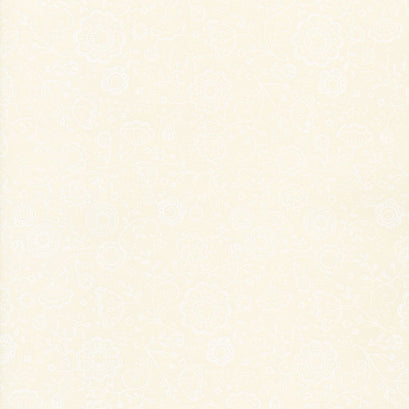 Cottage Bleu - Floral Fling Tonal Cream Yardage