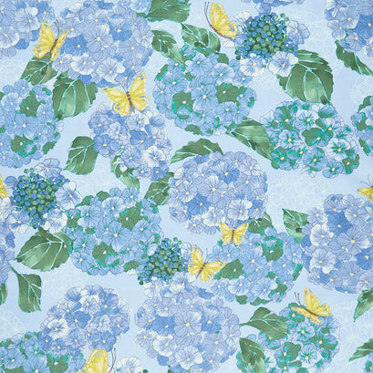 Cottage Bleu - Hydrangeas Mist Yardage
