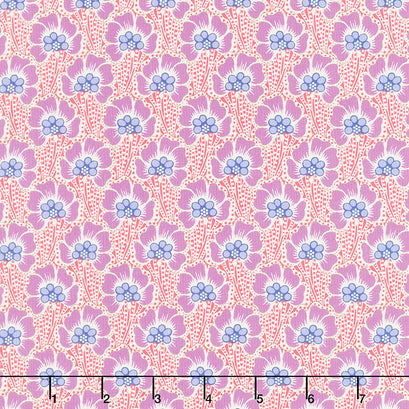 Cotton Beach - Ocean Flower Coral Yardage