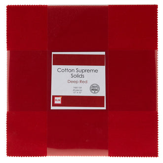 Cotton Supreme Solids Deep Red Patty Cake