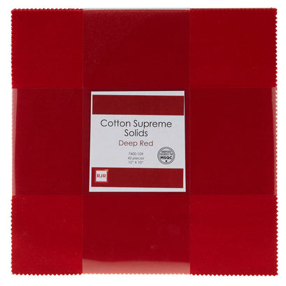 Cotton Supreme Solids Deep Red Patty Cake