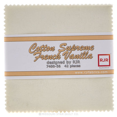 Cotton Supreme Solids French Vanilla Charm Pack