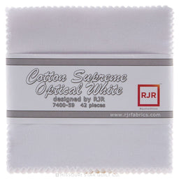 Cotton Supreme Solids Optical White Charm Pack Primary Image