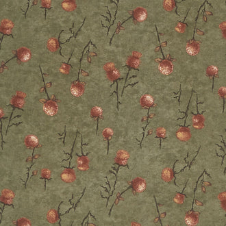 Country Charm - Thistle & Clover Autumn Green Yardage