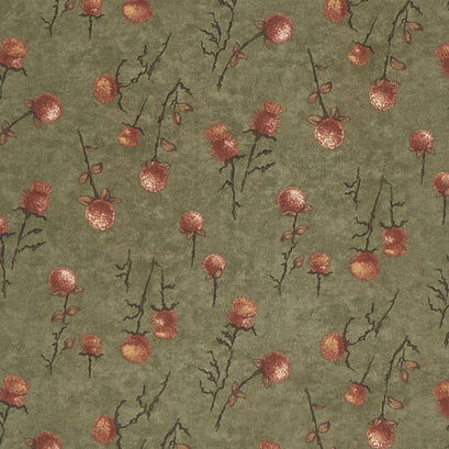 Country Charm - Thistle & Clover Autumn Green Yardage