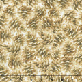 Country Harvest - Packed Pinecones Brown Metallic Yardage