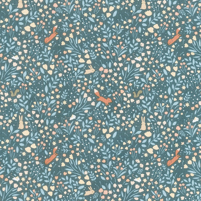 Country Mouse - Woodland Frolic Carbon Yardage