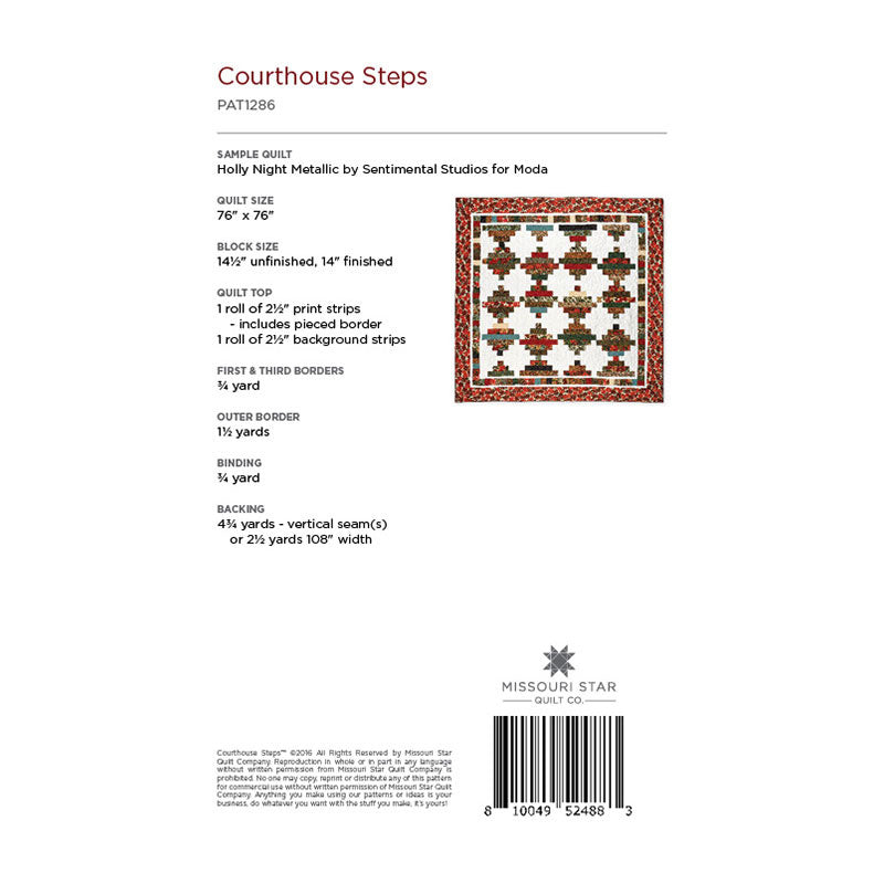 Courthouse Steps Quilt Pattern by Missouri Star