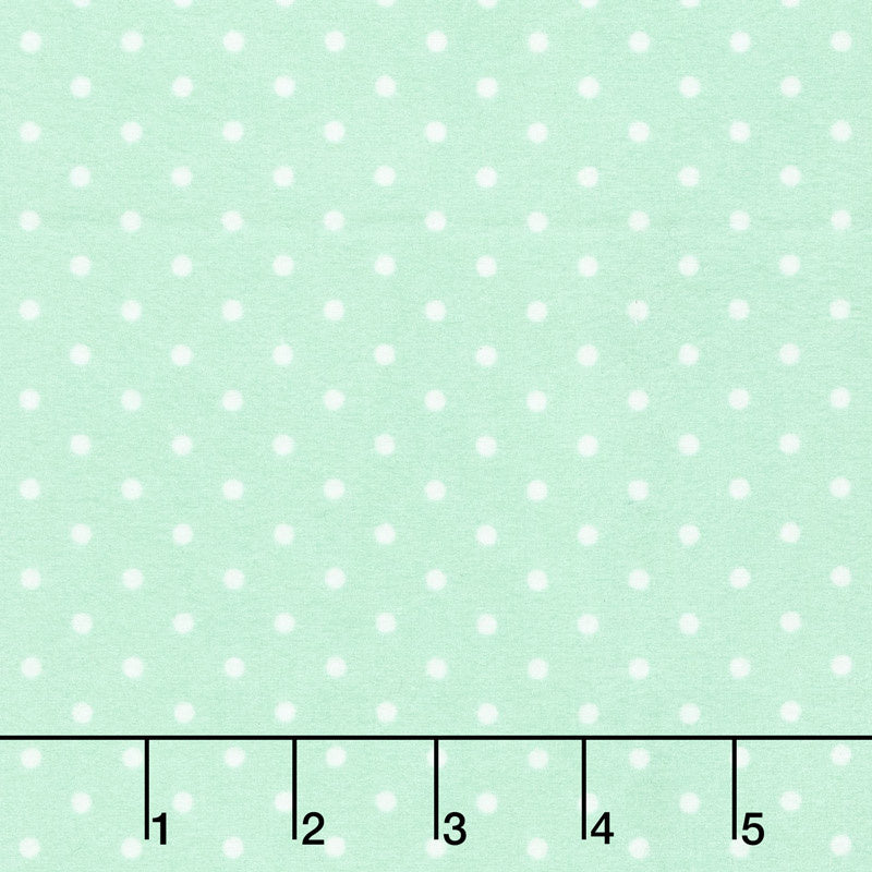 Cozy Cotton Flannels - Dot Mint Yardage Primary Image
