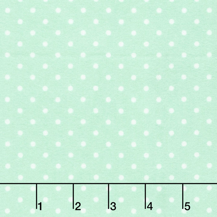 Cozy Cotton Flannels - Dot Mint Yardage Primary Image