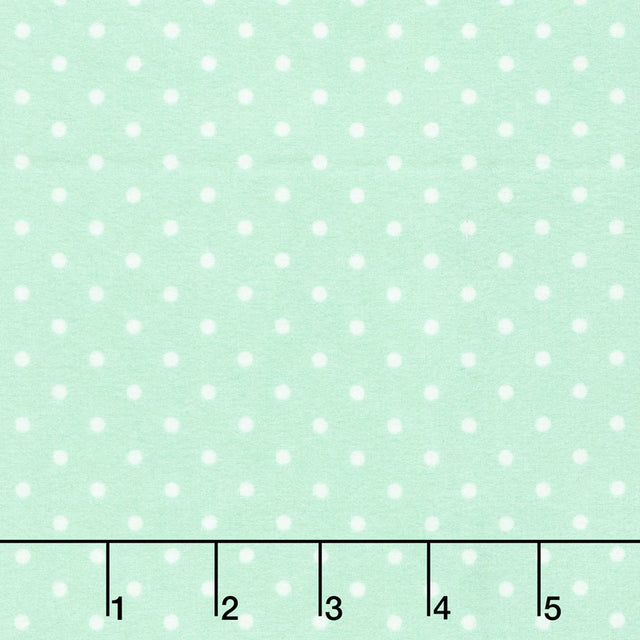 Cozy Cotton Flannels - Dot Mint Yardage Primary Image