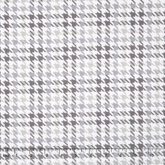 Cozy Cotton Flannels - Houndstooth Grey Yardage