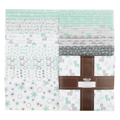 Cozy Cotton Flannels - Mint Ten Squares