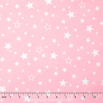 Cozy Cotton Flannels - Stars Pink Yardage
