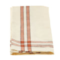Cream Towel with Terra Cotta Stripes Alternative View #1