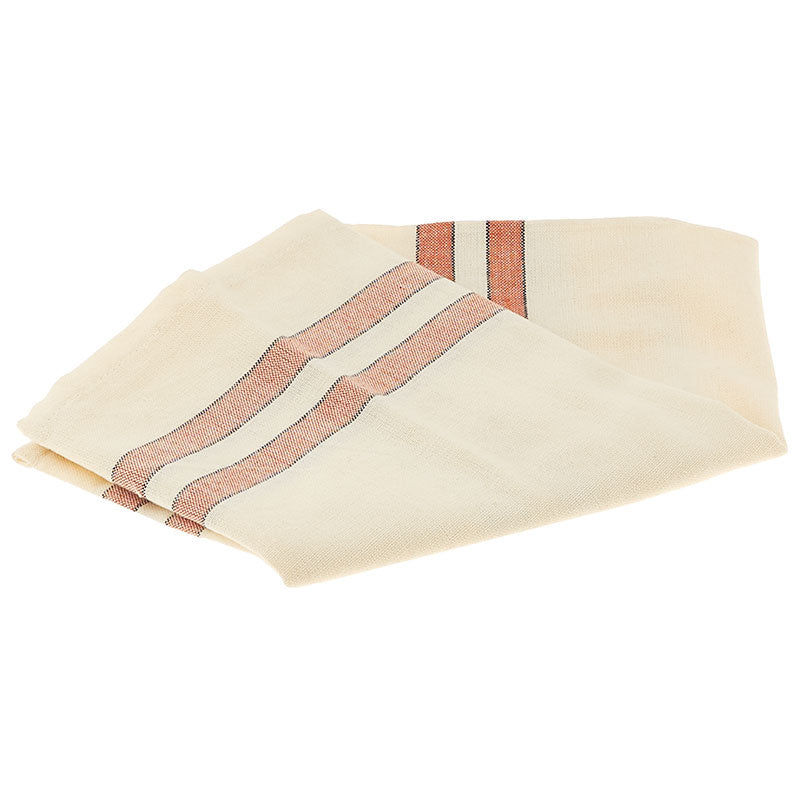 Cream Towel with Terra Cotta Stripes Primary Image
