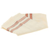 Cream Towel with Terra Cotta Stripes