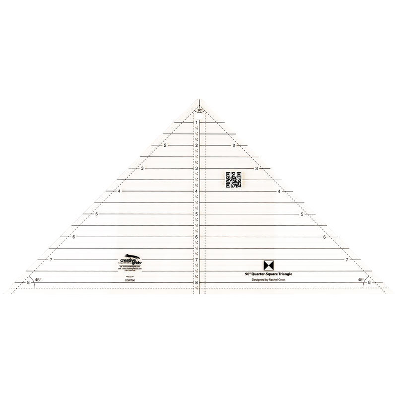 Creative Grids 90 Degree Quarter-Square Triangle Quilt Ruler