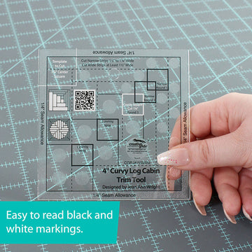 Creative Grids Curvy Log Cabin Trim Tool 4" Finished Blocks