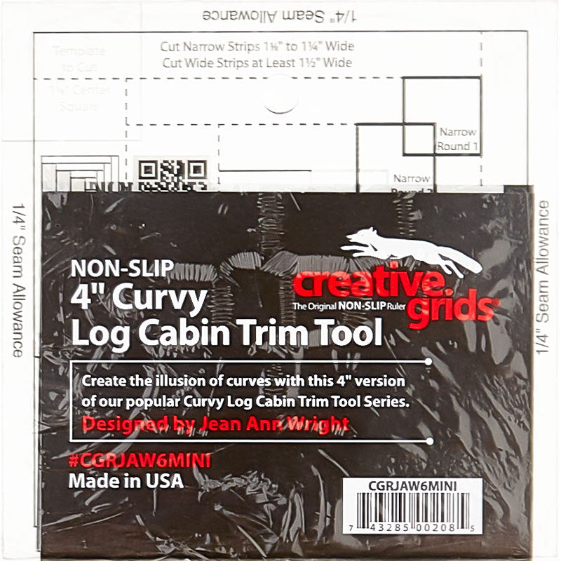 Creative Grids Curvy Log Cabin Trim Tool 4" Finished Blocks