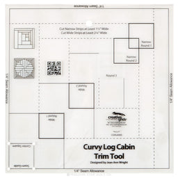 Creative Grids Curvy Log Cabin Trim Tool 8" Finished Blocks