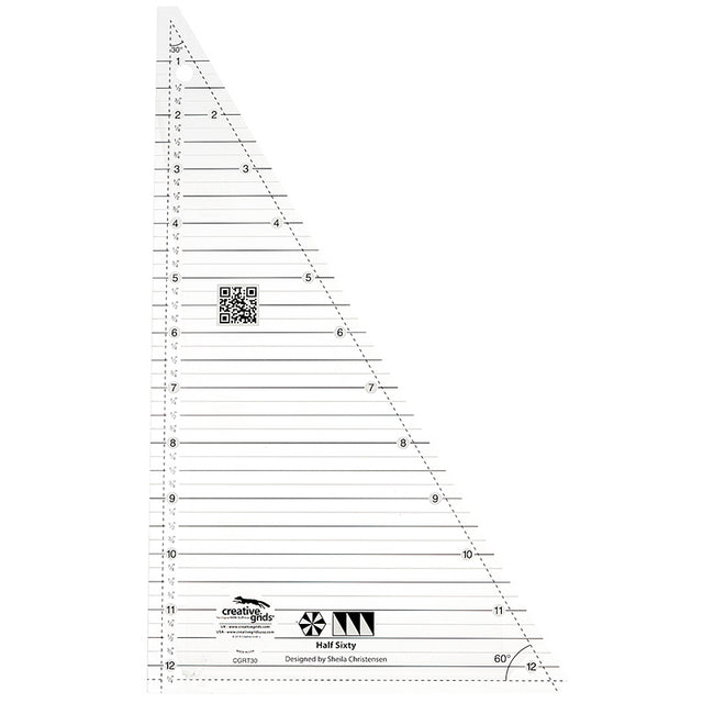 Large 60 Degree Triangle Ruler (3''-9'' Finished Side)
