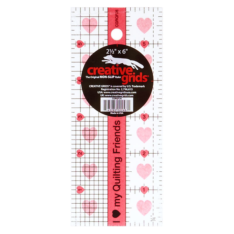 Creative Grids™ I Love My Quilting Friends Mini Quilt Ruler - 2 1/2