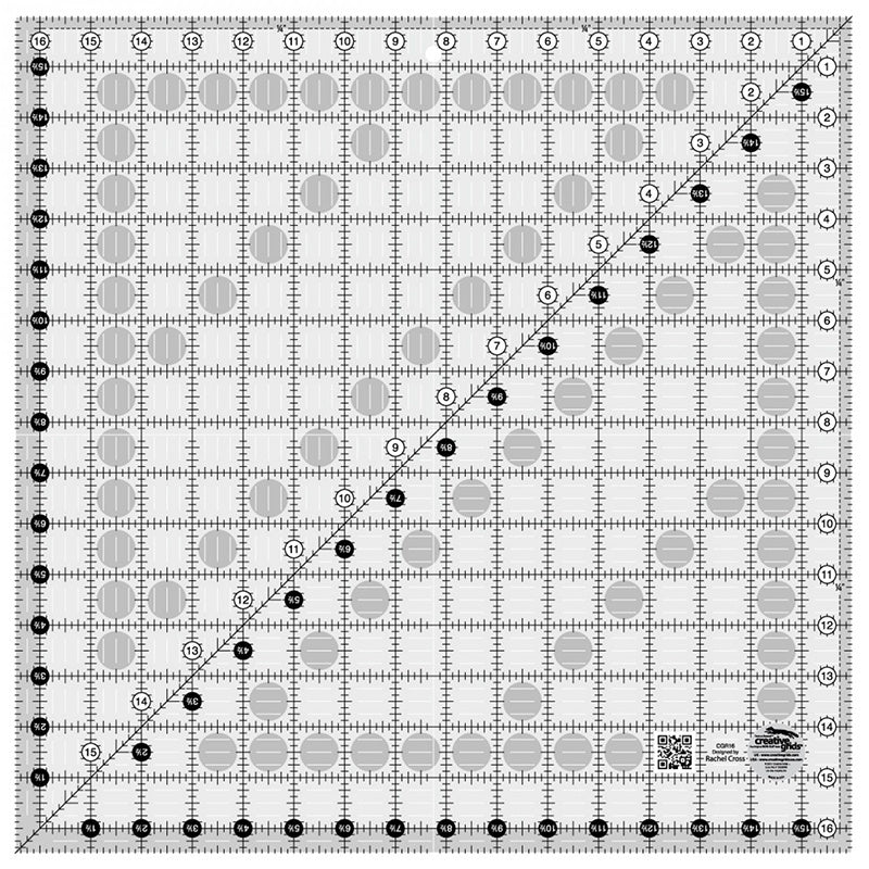 Creative Grids® Quilt Ruler 16 1/2" x 16 1/2" Square