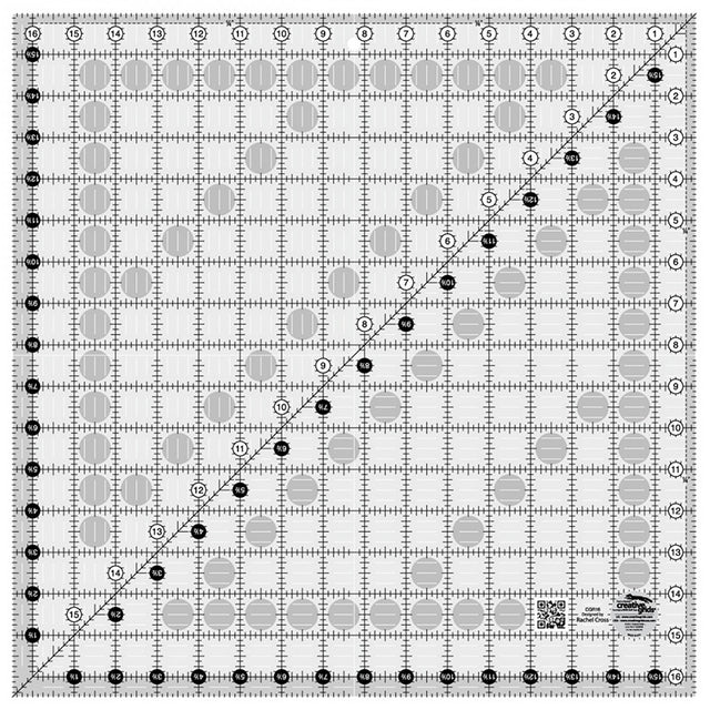 Creative Grids® Quilt Ruler 16 1/2 x 16 1/2 Square - for Creative Grids