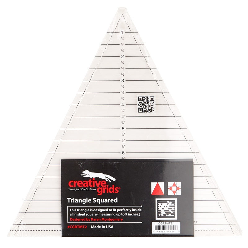 Creative Grids Triangle Squared Ruler 9-1/2" Quilt Ruler